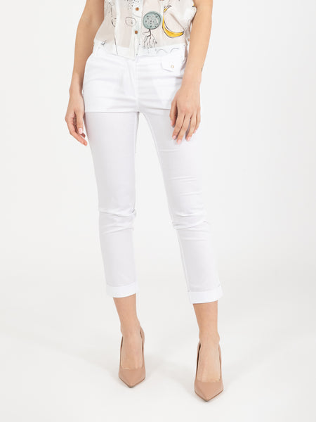 Pantaloni chino bianco ottico