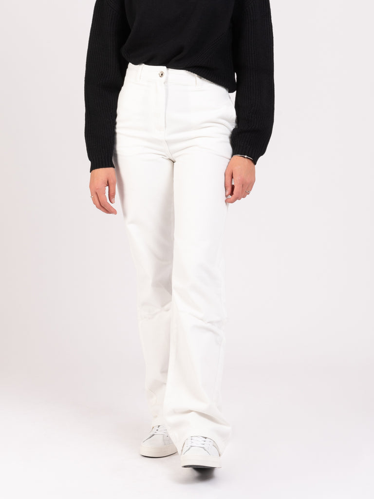 PATRIZIA PEPE - Pantaloni in cotone smerigliato white sheep