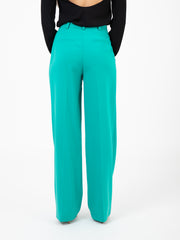 PATRIZIA PEPE - Pantaloni in crepe illusion green