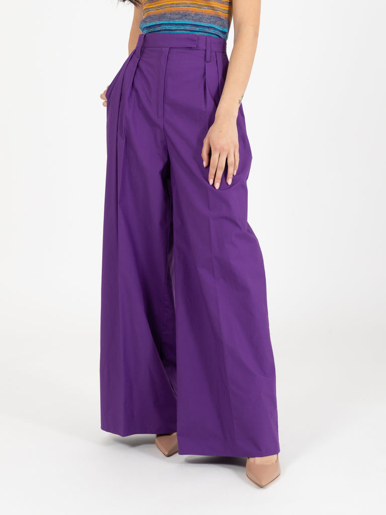 PATRIZIA PEPE - Pantaloni palazzo oversize sexy violet