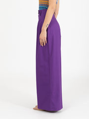 PATRIZIA PEPE - Pantaloni palazzo oversize sexy violet