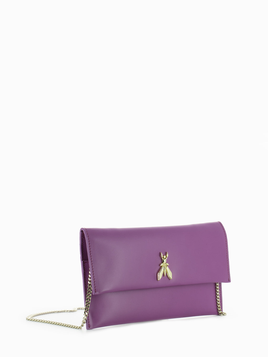 Pochette in pelle orchid purple