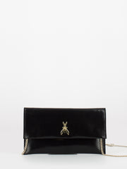 PATRIZIA PEPE - Pochette in pelle rettile nera