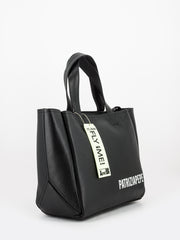 PATRIZIA PEPE - Shopper media nera con lettering