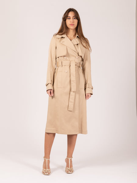 Trench doppiopetto beige