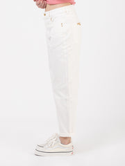 PATRIZIA PEPE - Pantaloni balloon alla caviglia rose white