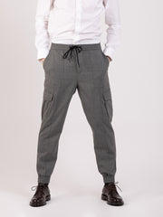 PAUL&SHARK - Pantaloni cargo grigi con vita elastica