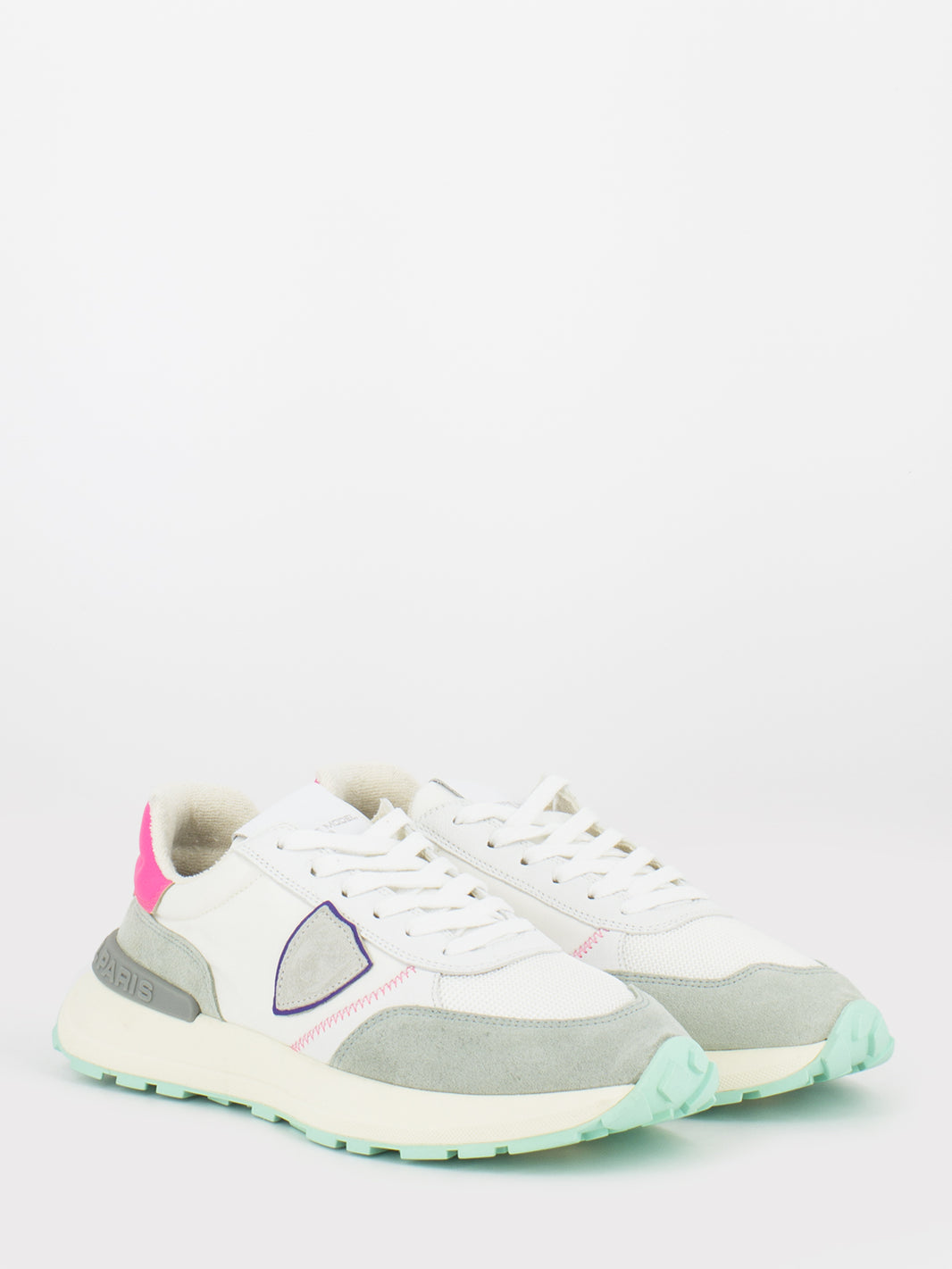 Antibes low mondial pop blanc / fucsia