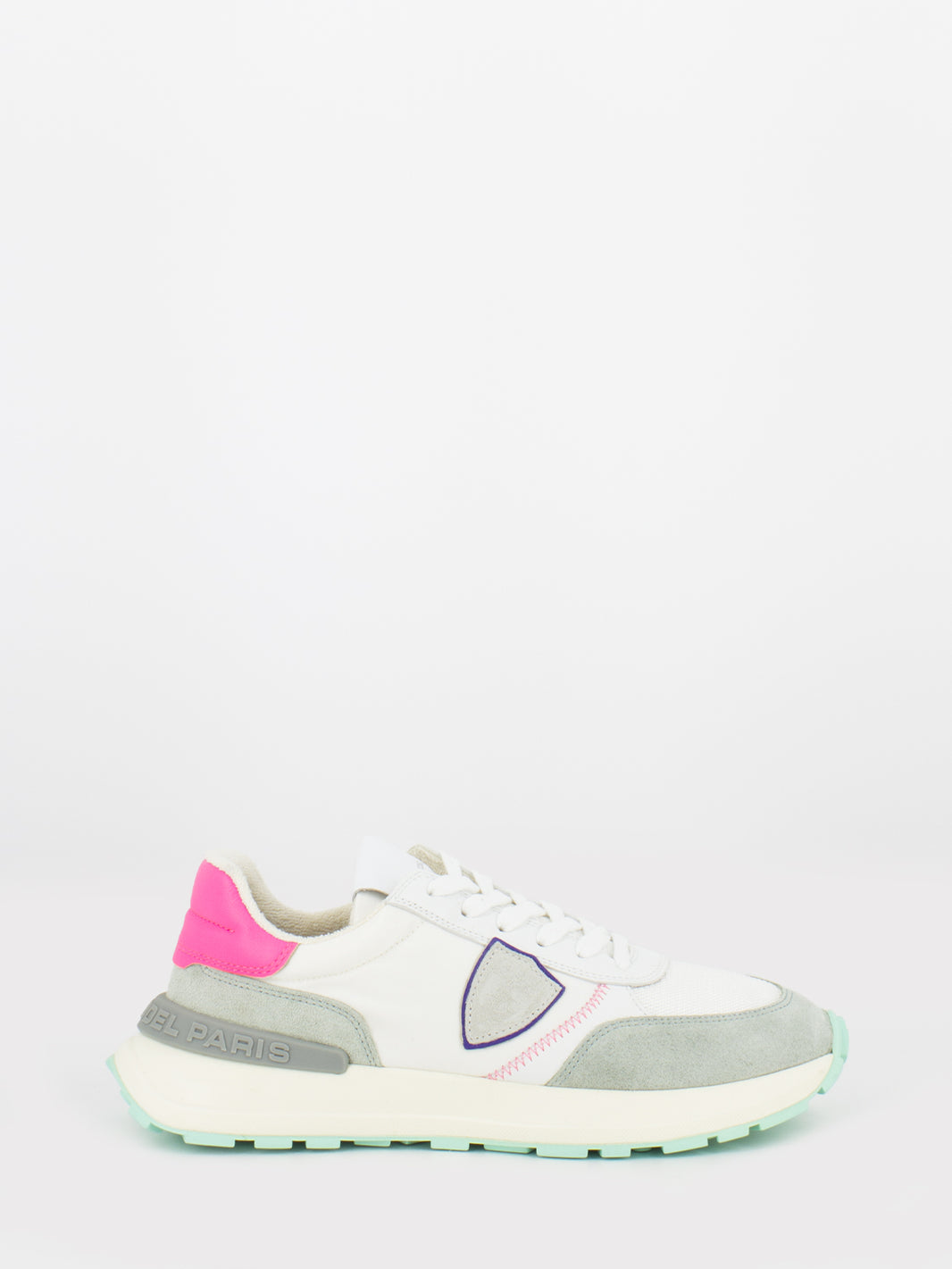 Antibes low mondial pop blanc / fucsia