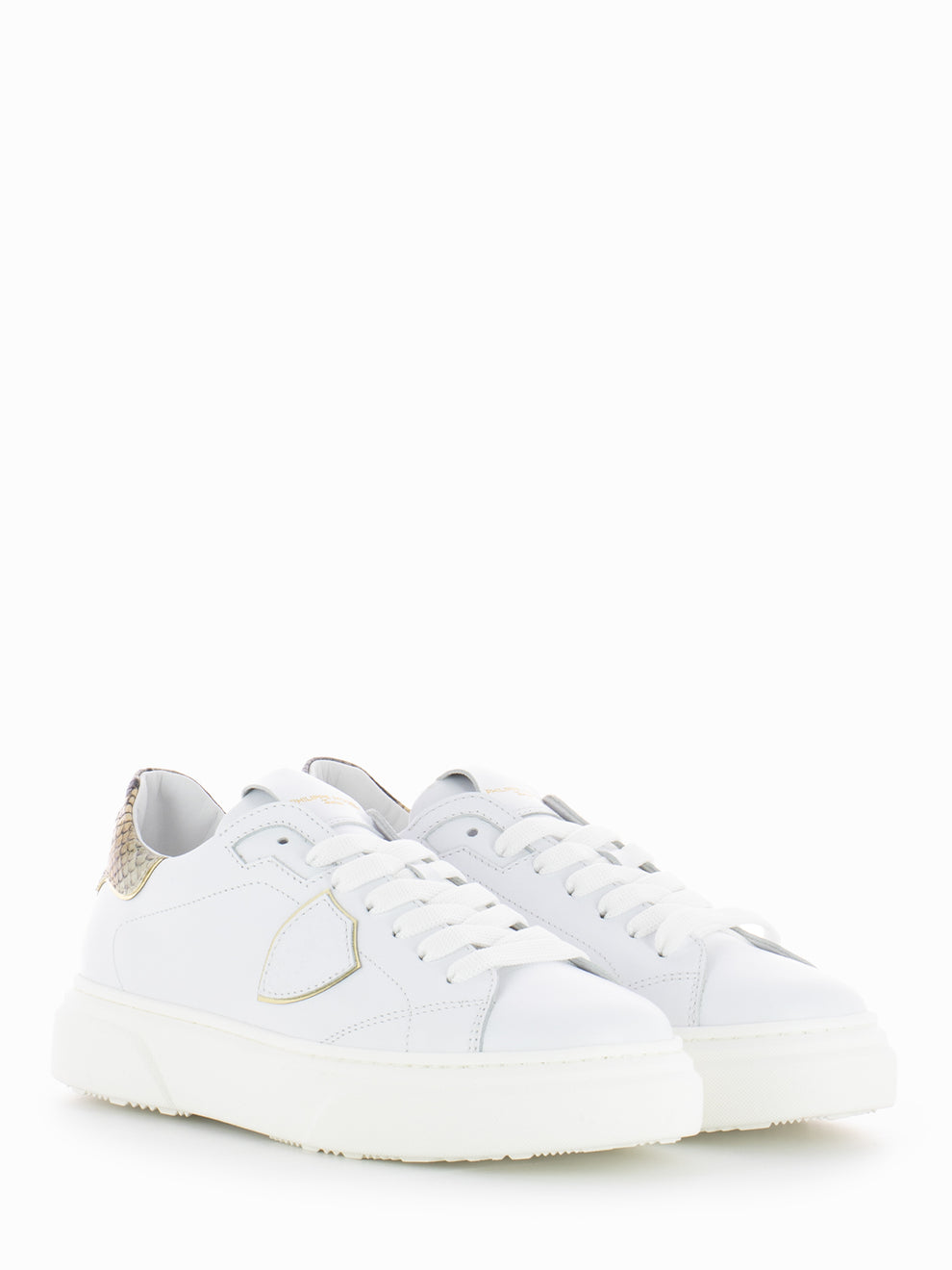 Temple Veau python white / brown / gold