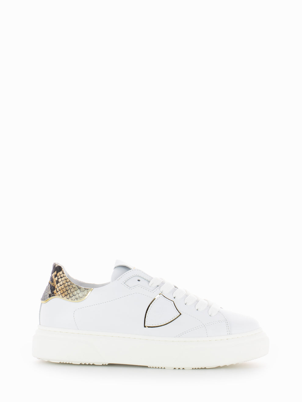 Temple Veau python white / brown / gold