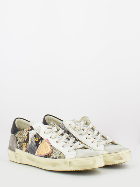 Prsx low animalier phyton / beige