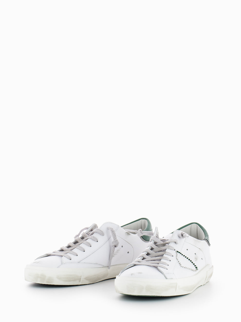 Prsx low broderie pop blanc / vert