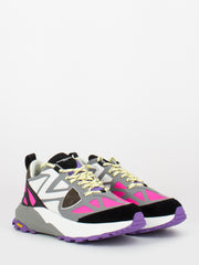 PHILIPPE MODEL - Rocx low mondial tech fucsia / blanc