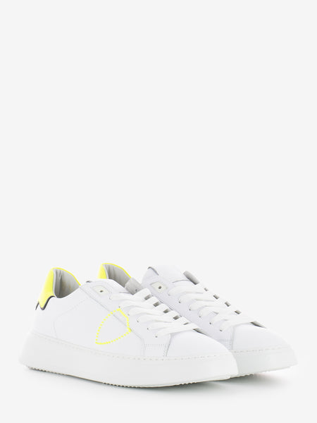 Temple low broderie pop blanc / jaune