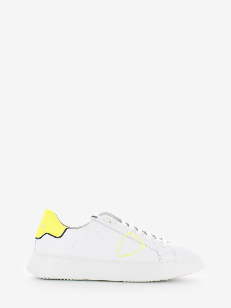 PHILIPPE MODEL - Temple low broderie pop blanc / jaune