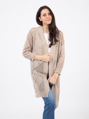 PIETRONILLA - Cardigan lungo beige