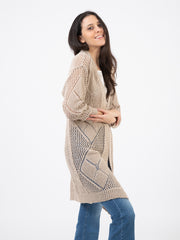 PIETRONILLA - Cardigan lungo beige