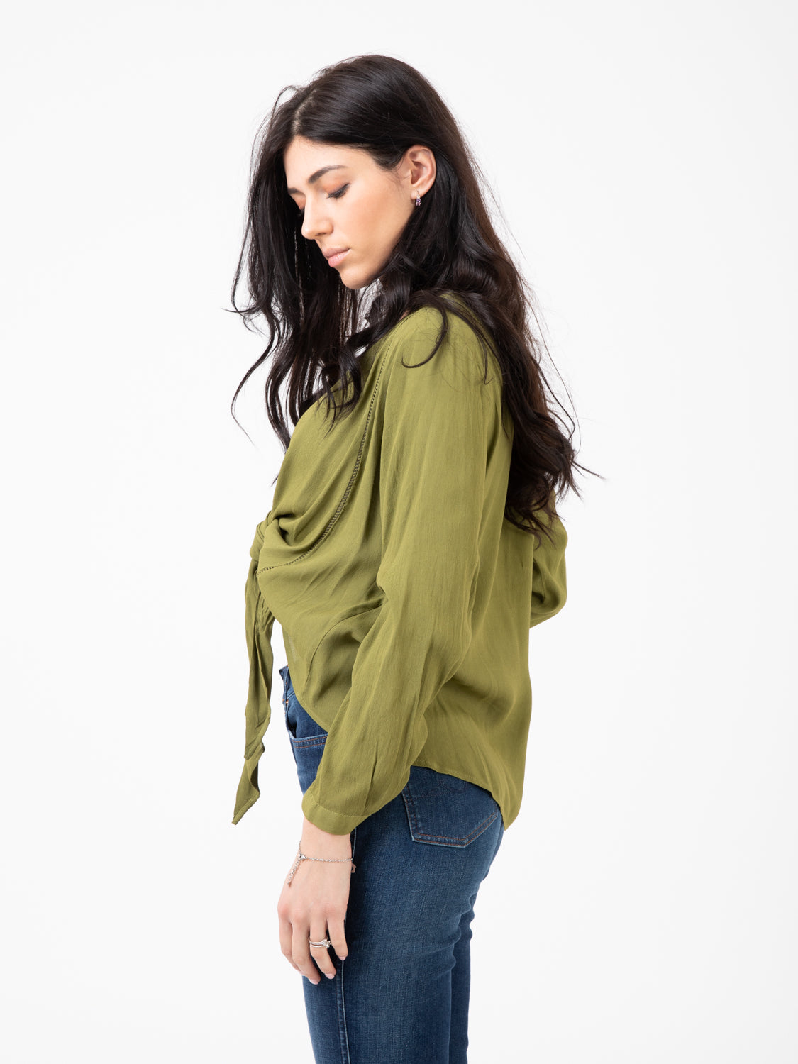 Sage knot closure shrug
