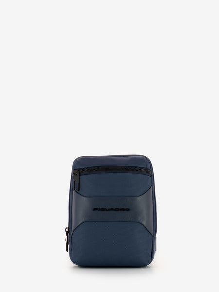 Borsello porta IPad in tessuto riciclato blu