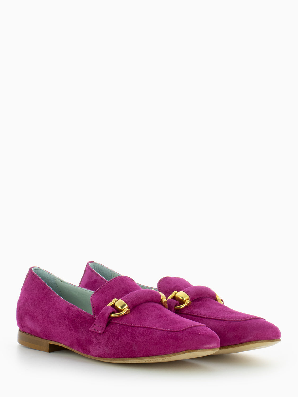 Amalfi moccasins in fuchsia suede