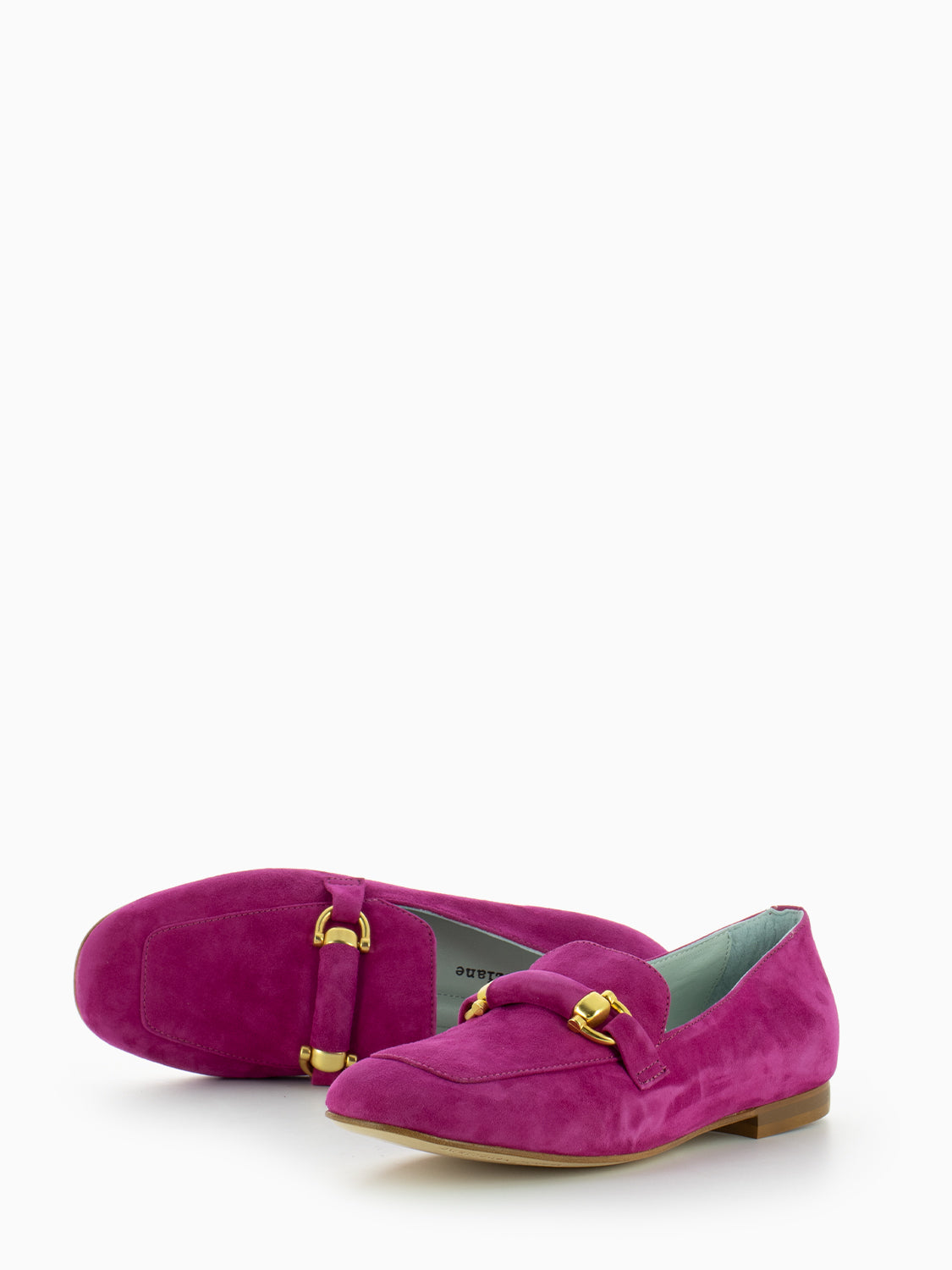 Amalfi moccasins in fuchsia suede
