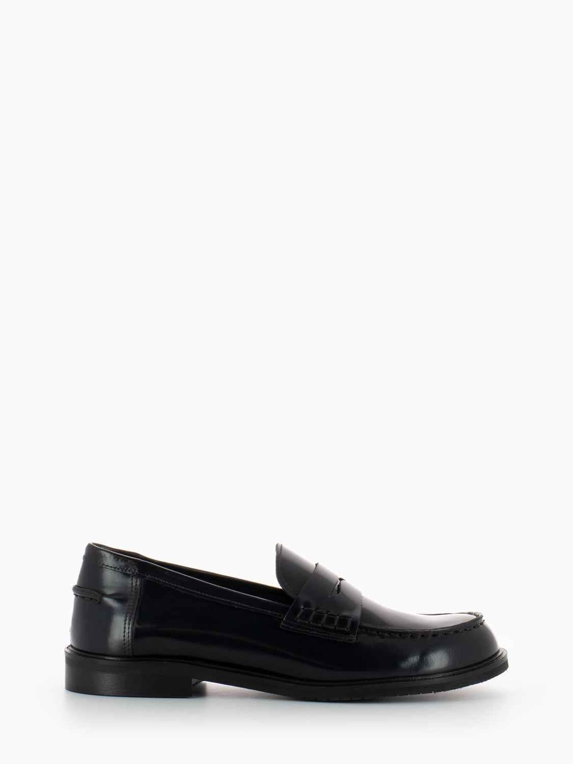 Penny Moccasins in Blue Leather
