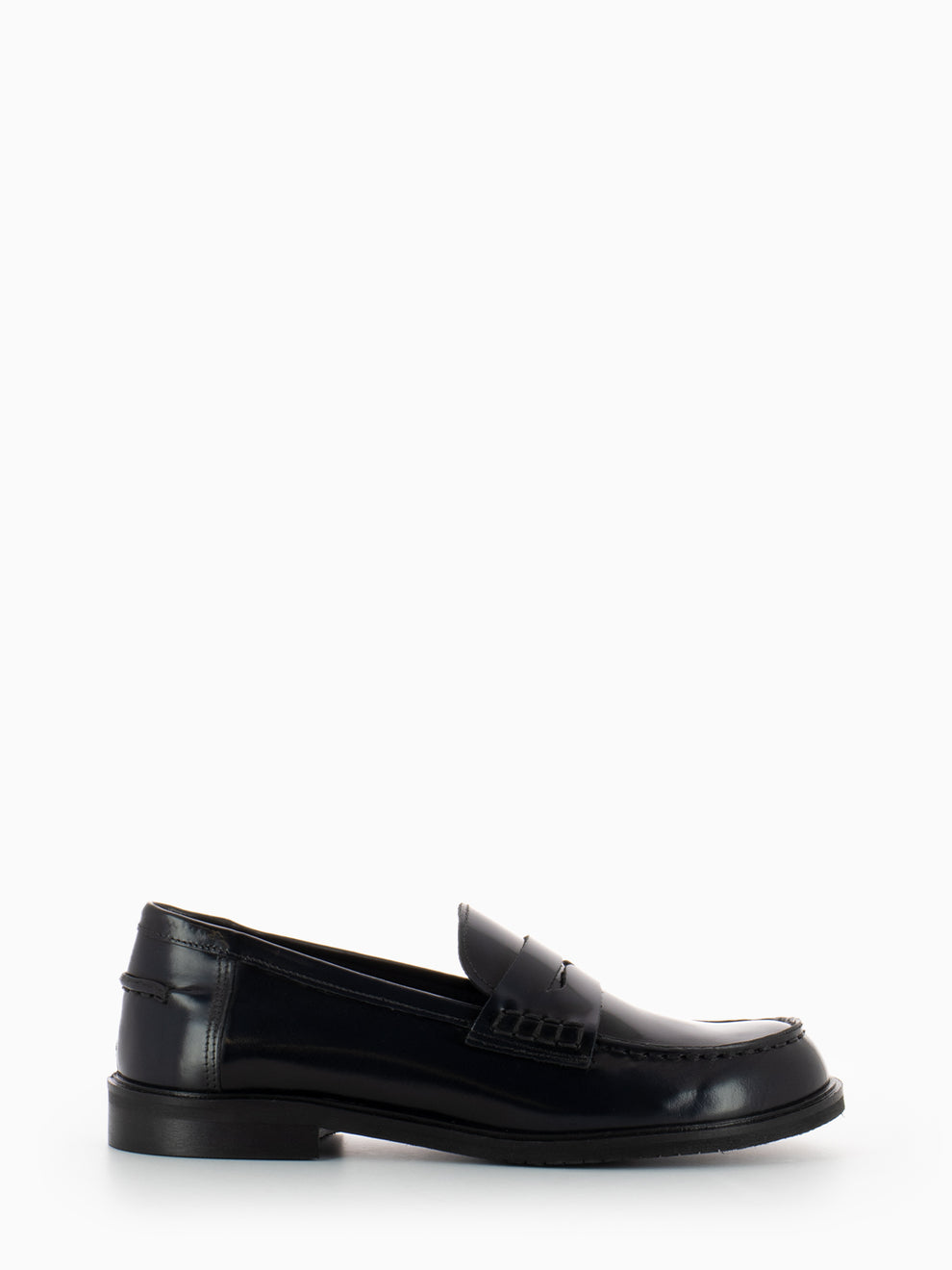 Penny Moccasins in Blue Leather