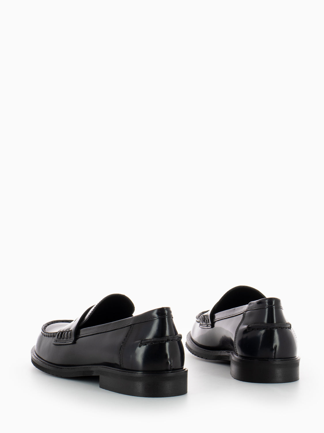 Penny Moccasins in Blue Leather