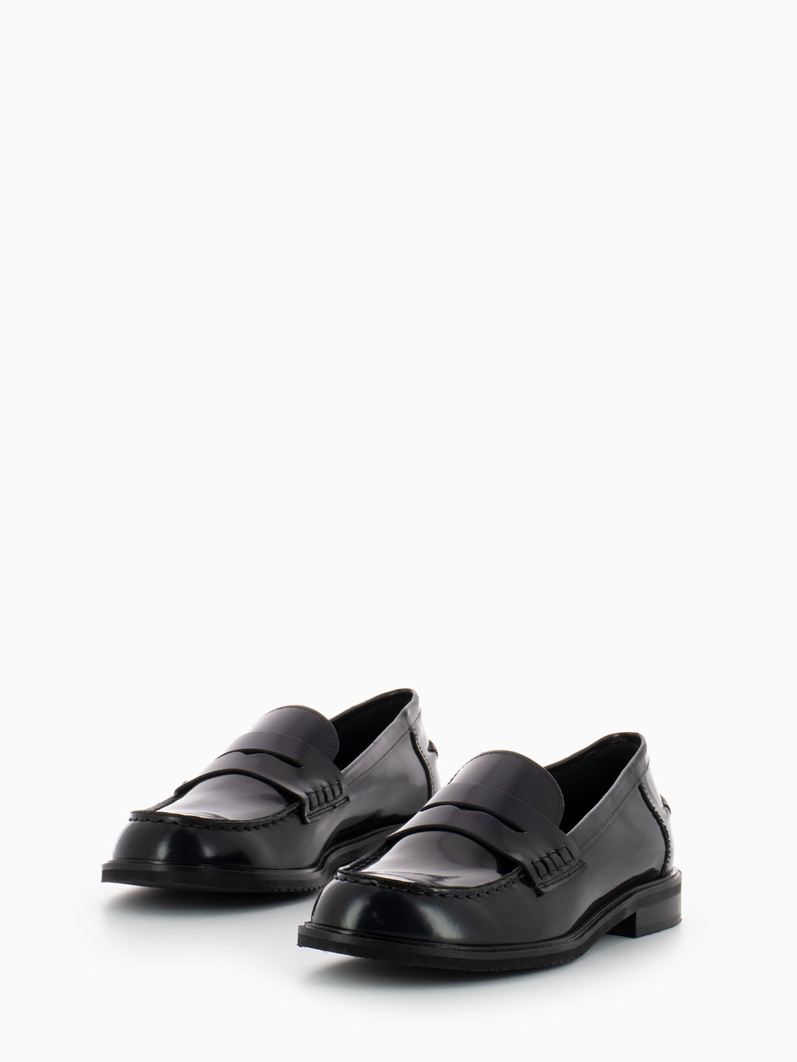 Penny Moccasins in Blue Leather