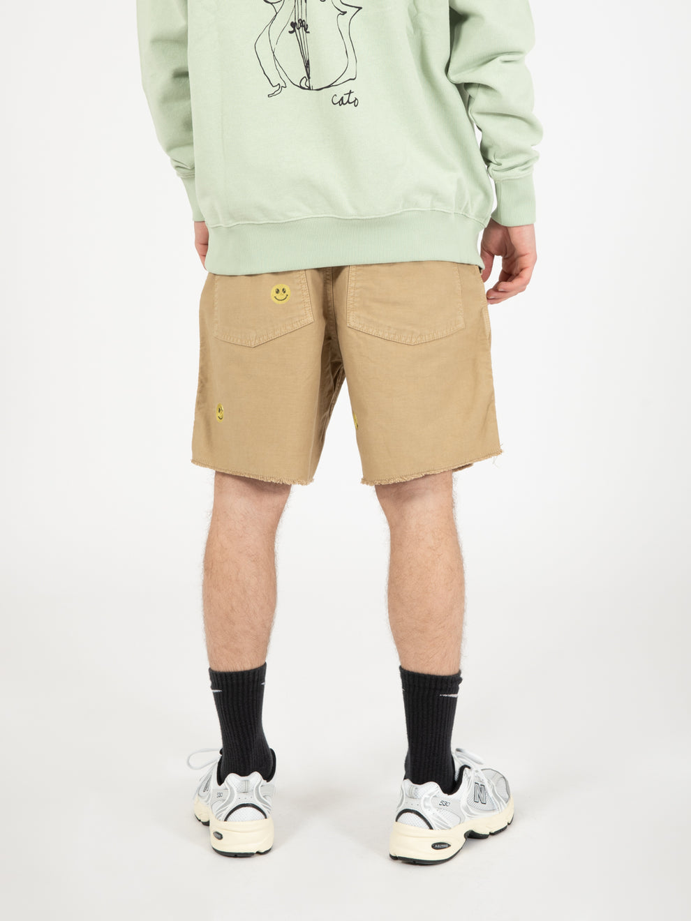 Bermuda Fatigue back satin embroidery sand