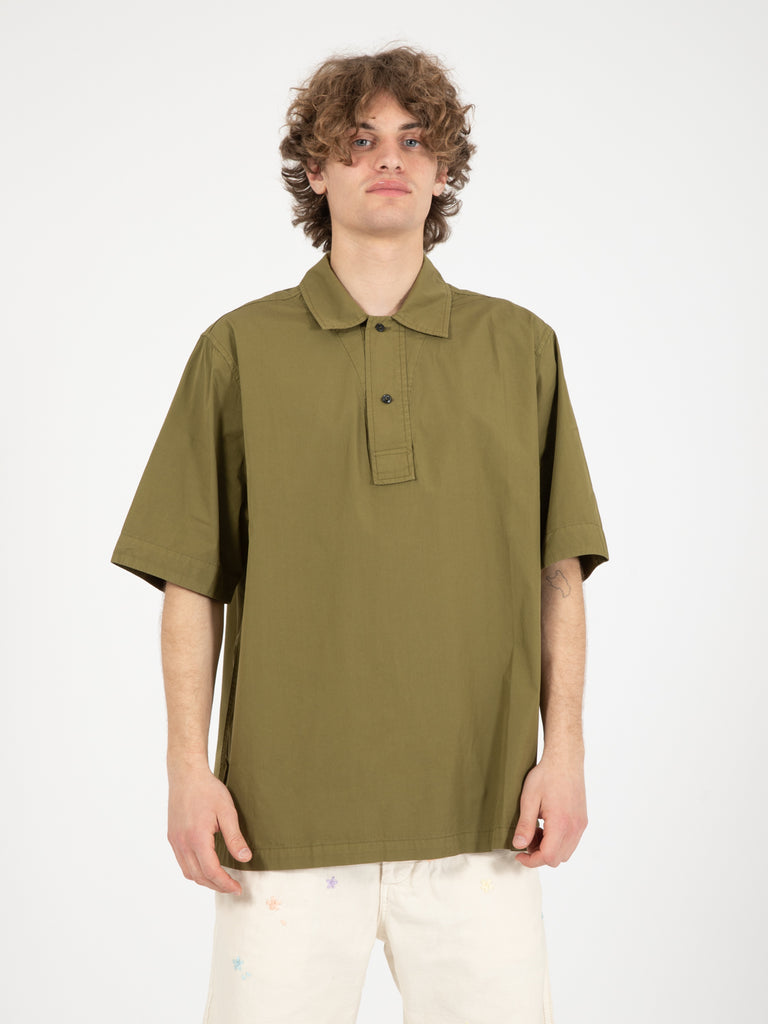 PRESIDENT's - Camicia popeline olive