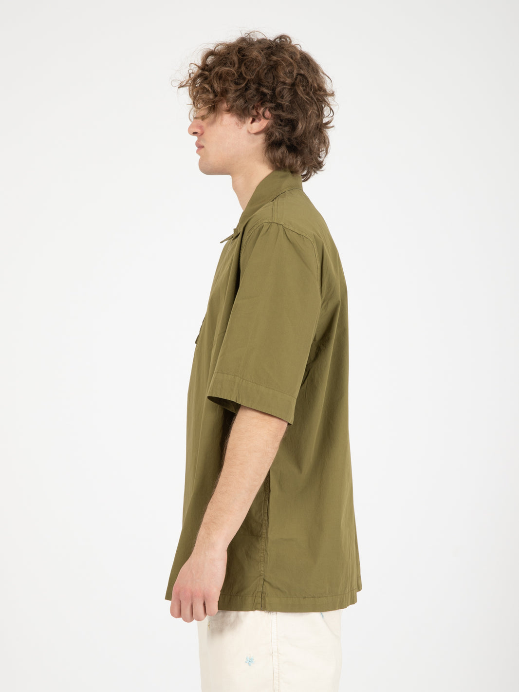 Olive poplin shirt