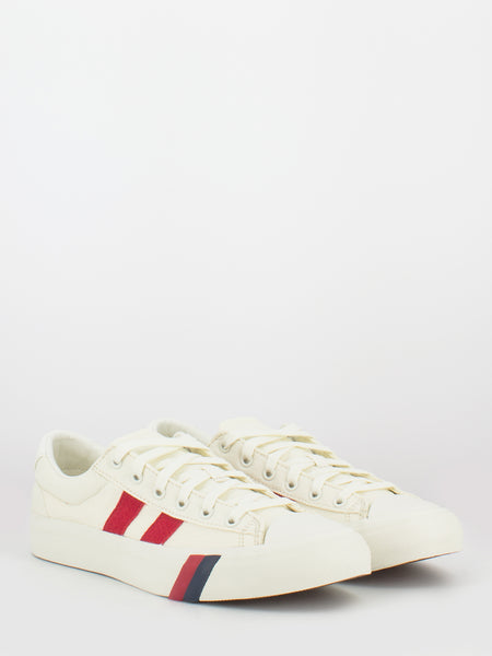 Sneakers Royal Plus canvas white / red