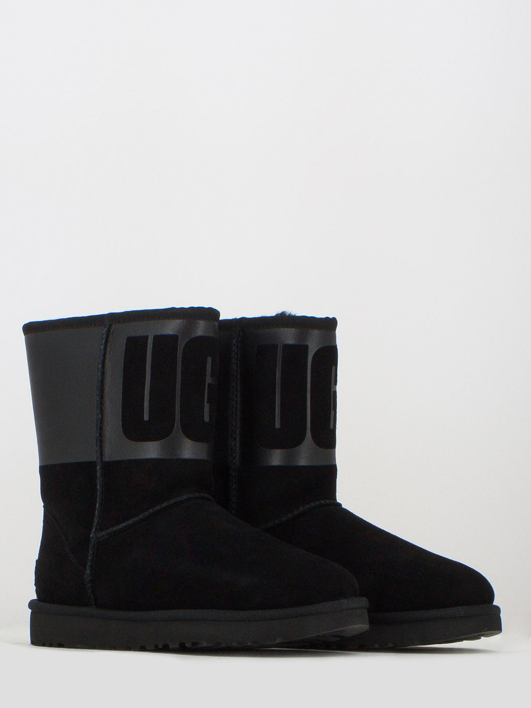 Classic short rubber neri con scritta