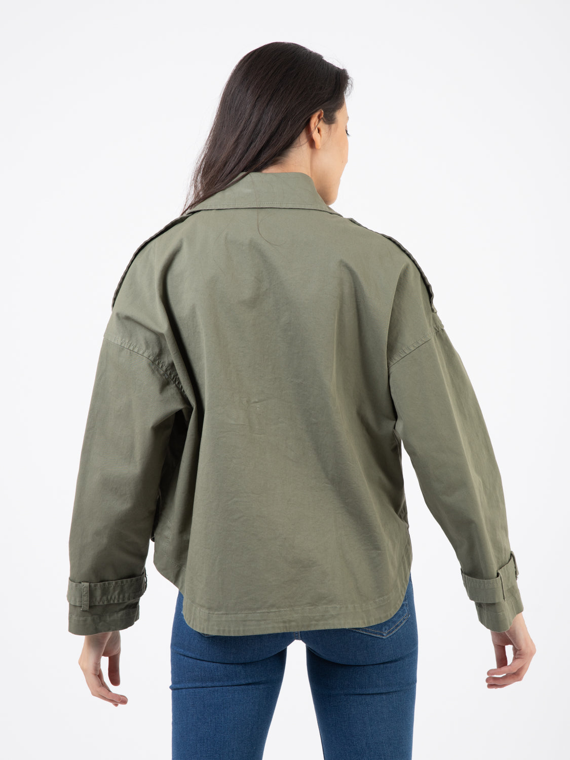 Trench crop verde militare