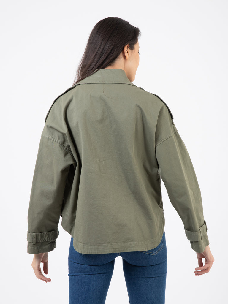 VICOLO - Trench crop verde militare