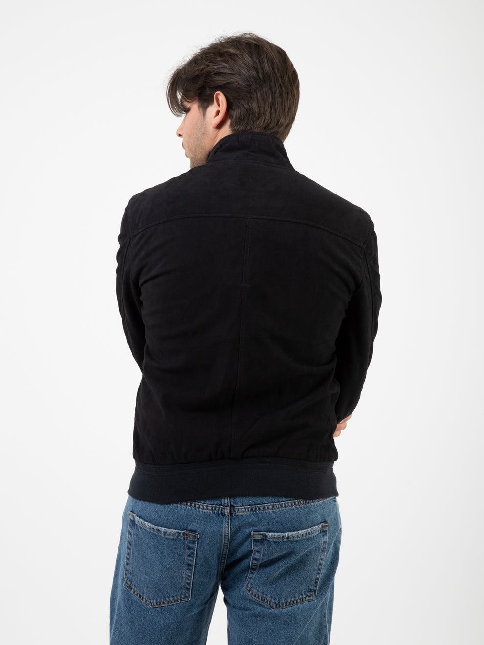 Blue suede jacket
