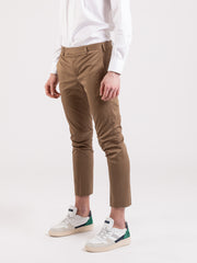 PT TORINO - Pantaloni Edge beige in cotone stretch
