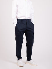 PT TORINO - Pantaloni eleganti cargo blu