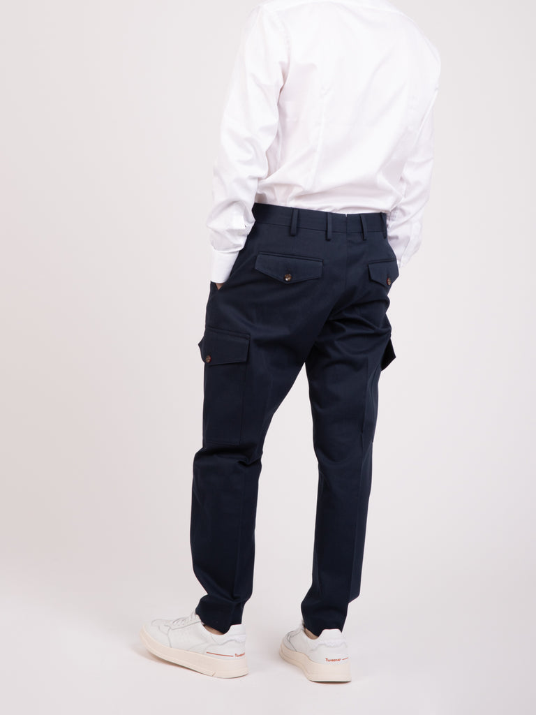 PT TORINO - Pantaloni eleganti cargo blu