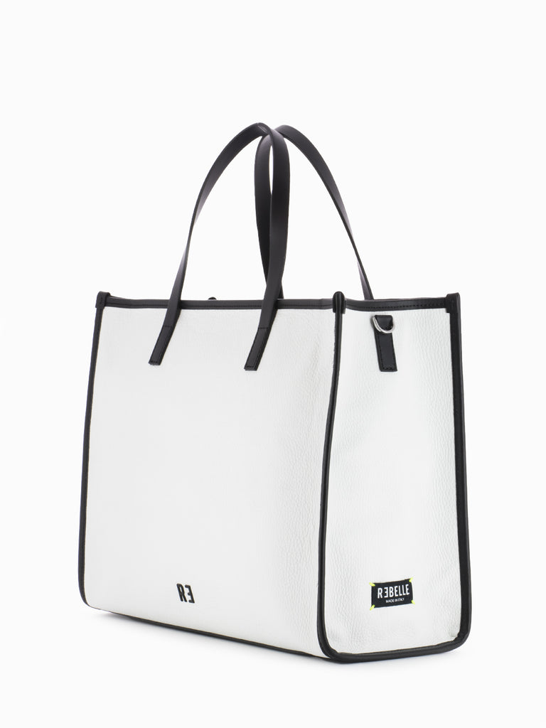 REBELLE - Borsa Aspera L white