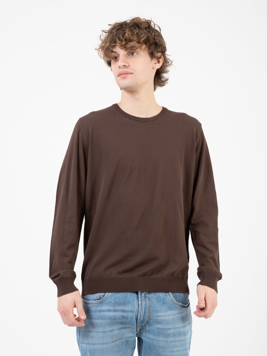 Maglia in cotone marrone