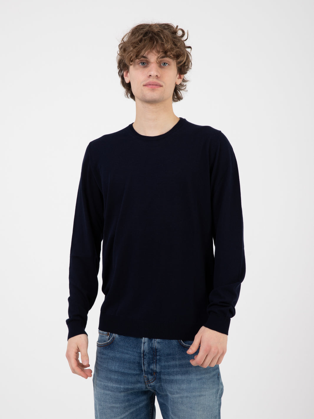 Maglia in cotone navy