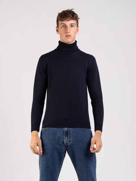 Maglione dolcevita navy