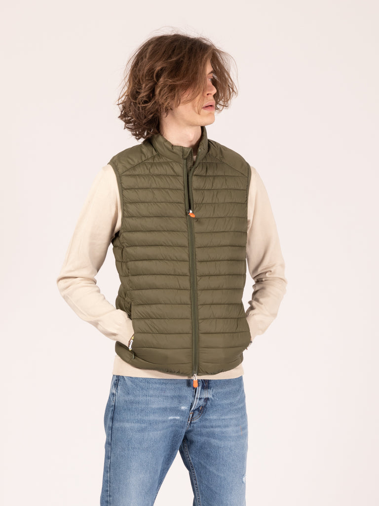 SAVE THE DUCK - Gilet Adam Giga14 dusty olive