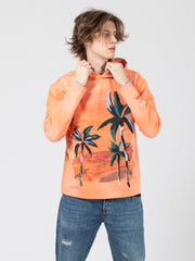 SCOTCH & SODA - Felpa relaxed fit con ricami light terra