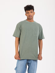 SCOTCH & SODA - T-shirt piquè verde militare con taschino