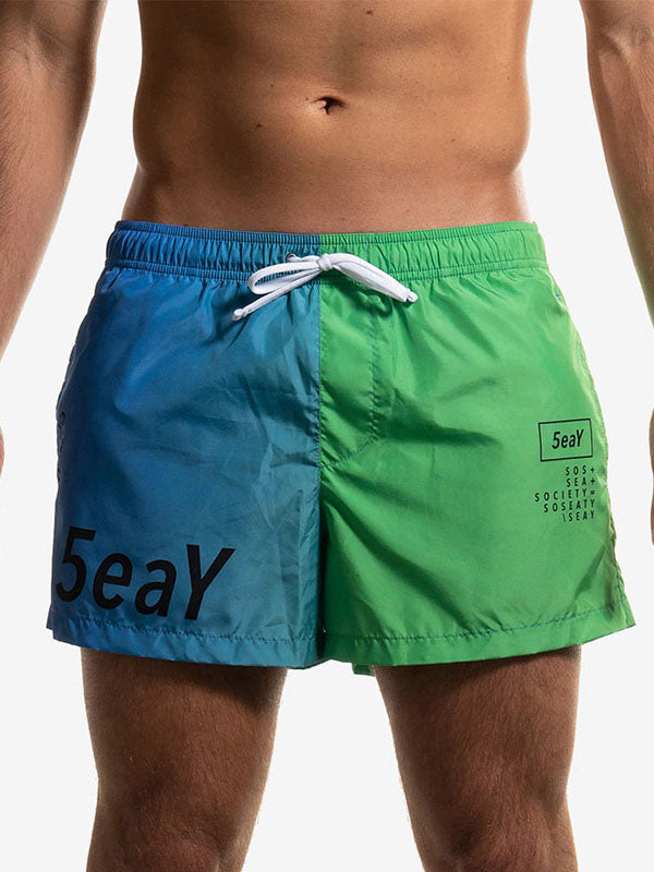 SEAY - Costume Woven Short gadient blue / green