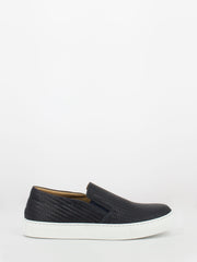 SEBOY'S - Slip-on navy in pelle intrecciata